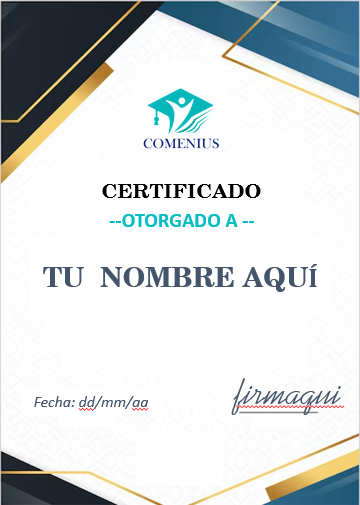 Certificado Comenius